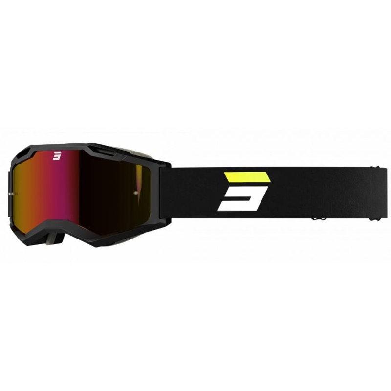 Motocross-Schutzbrille Shot Iris 2.0 Tech fluo gelb-weiß-schwarz