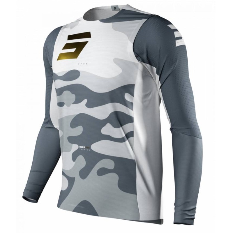 Motocross-Trikot Shot Aerolite Prime weiß-grau
