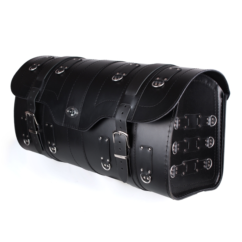Chopper RSA-16A Motorradkoffer aus Leder mit Schloss