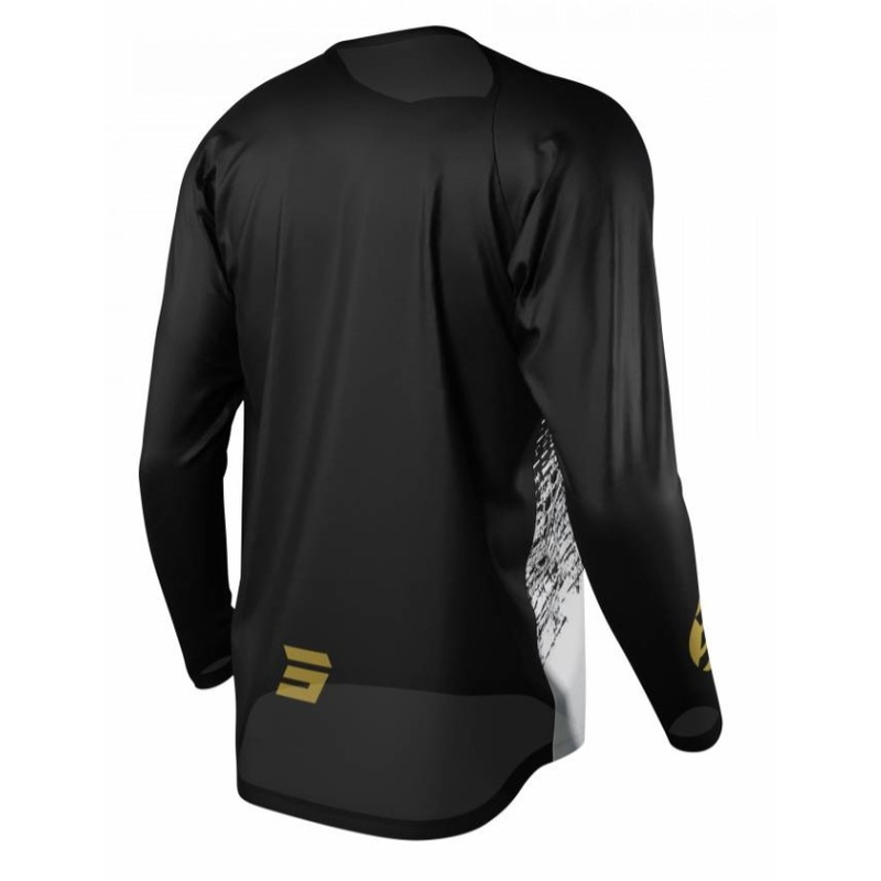Motocross Trikot Shot Devo Roll schwarz-weiß-gold Ausverkauf