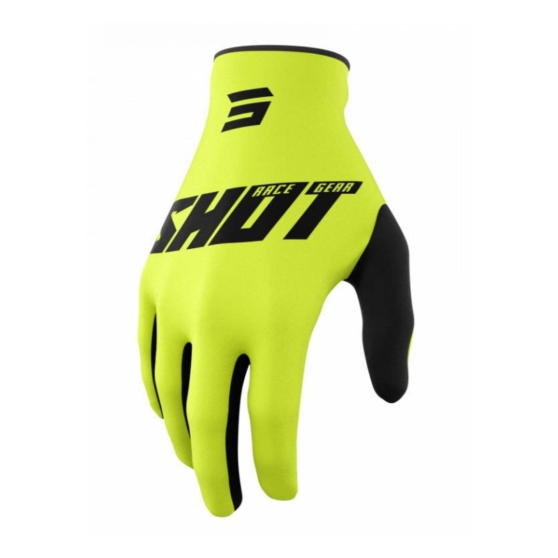 Motocross Handschuhe Shot Raw Burst schwarz-fluo gelb Ausverkauf