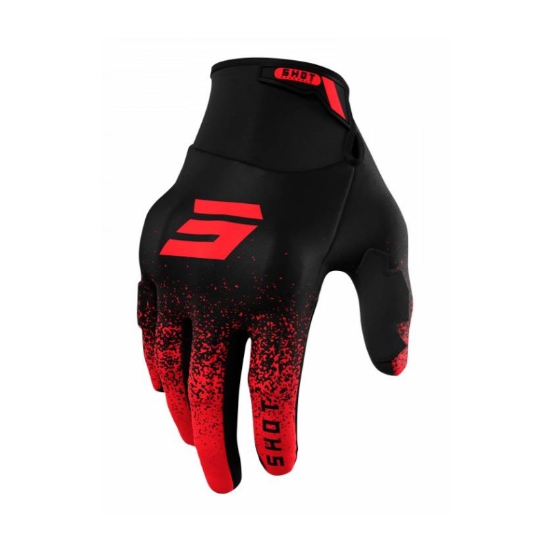 Motocross-Handschuhe Shot Drift Edge schwarz-rot