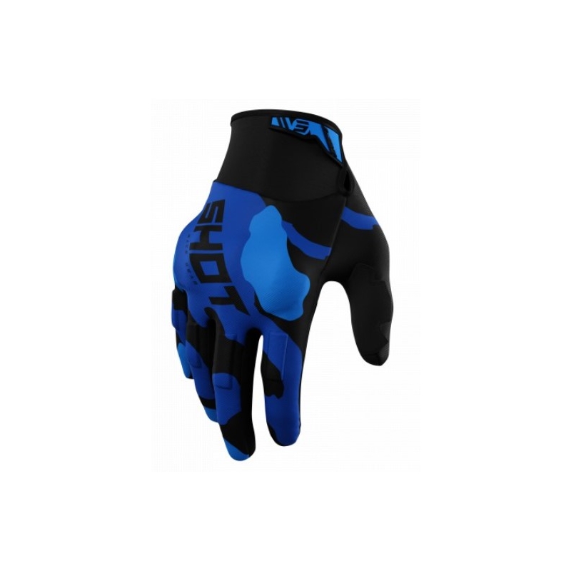 Motocross Handschuhe Shot Drift Camo schwarz-camo-blue Ausverkauf