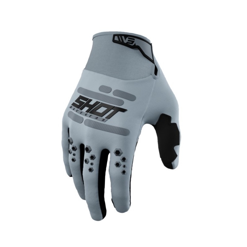 Motocross-Handschuhe Shot Vision grau