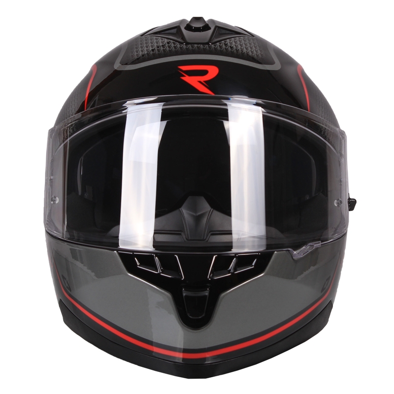 Street Racer Magna Integral Motorradhelm schwarz und rot