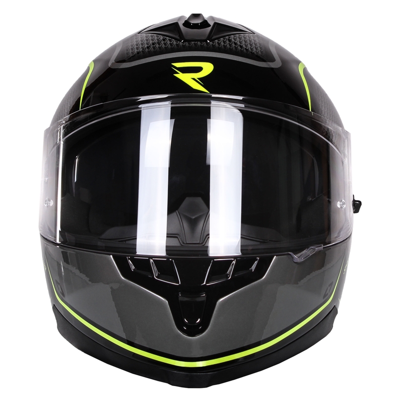 Street Racer Magna schwarz-gelber Integral-Motorradhelm