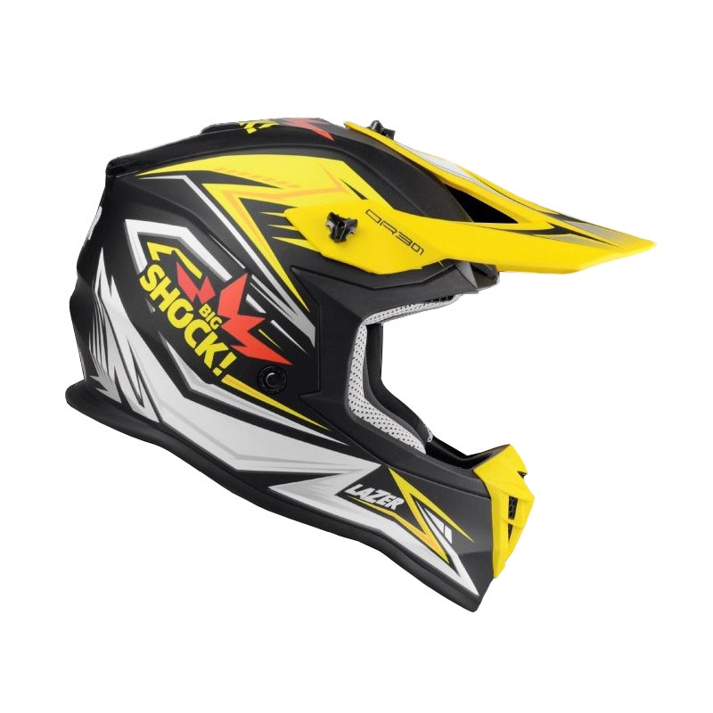 Lazer OR301 Shock Replica schwarz-gelb-weiß Motocross-Helm