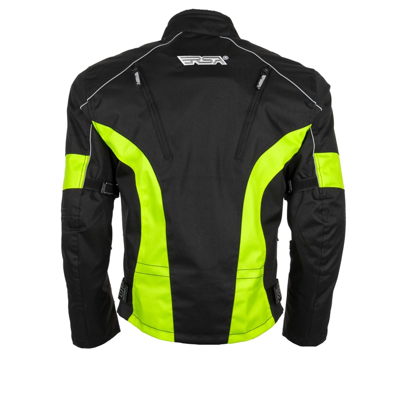 Motorradjacke RSA ST-01 schwarz-fluorgelb - II. Qualität