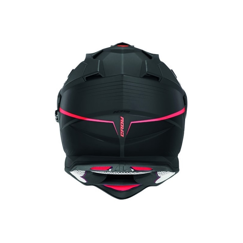 Endurohelm NOX N312 Crow schwarz-rot