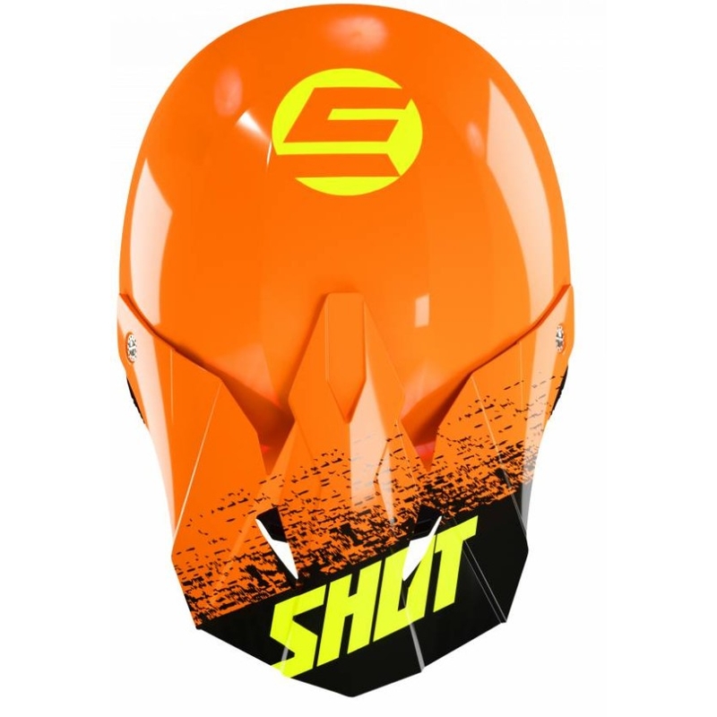 Kinder Motocross Helm Shot Furious Roll schwarz-gelb-orange Ausverkauf