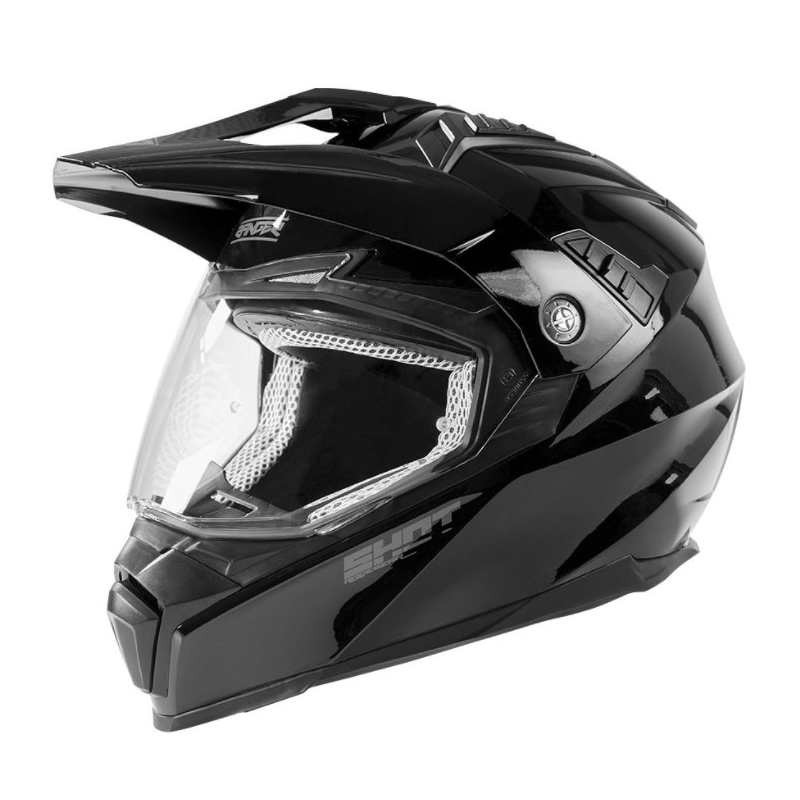 Enduro-Motorradhelm Shot Ranger Solid Black Gloss Ausverkauf