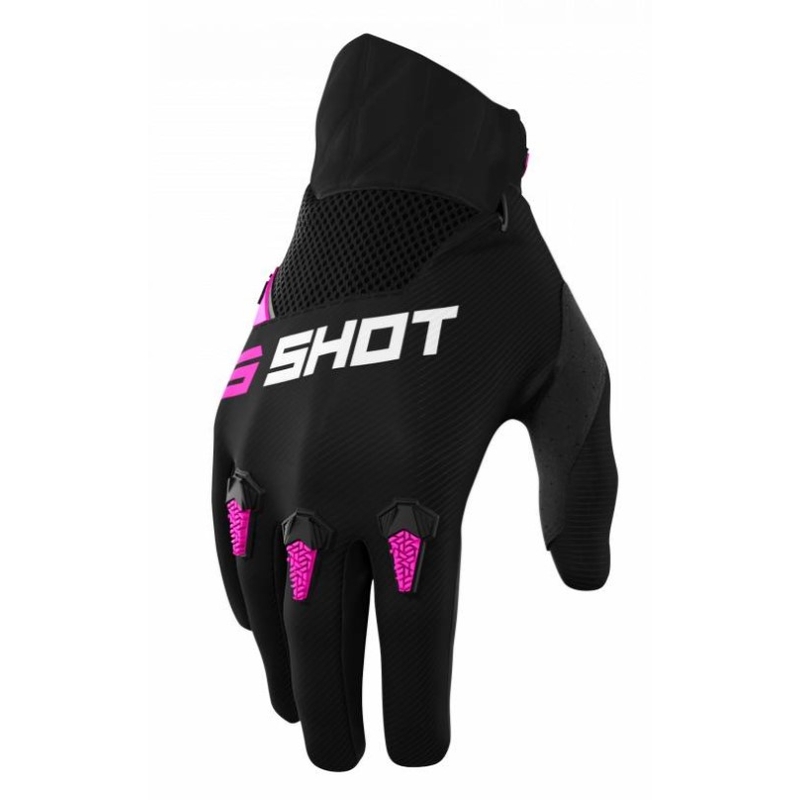 Kinder Motocross Handschuhe Shot Devo schwarz und rosa Ausverkauf