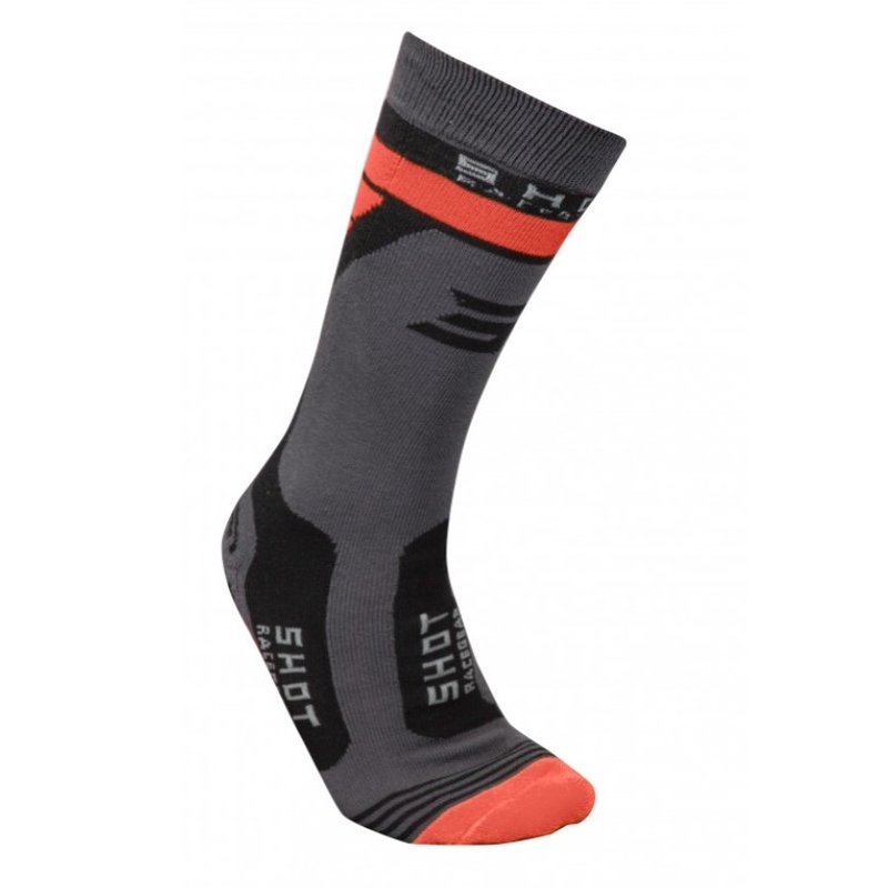 Socken Shot Race 2.0 grau-orange