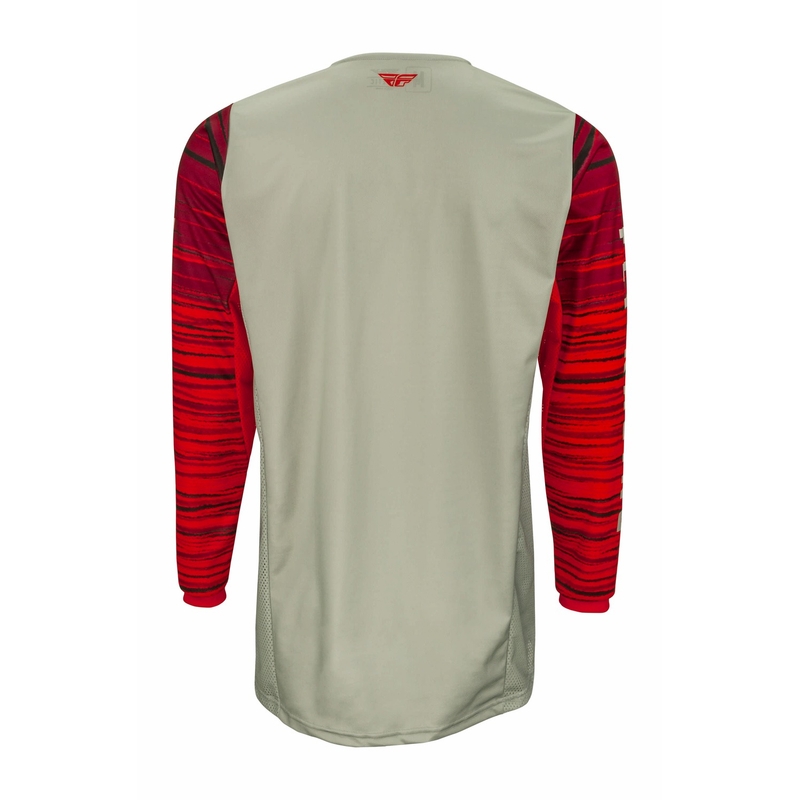 Motocross Trikot FLY Racing Kinetic Wawe 2022 grau-rot
