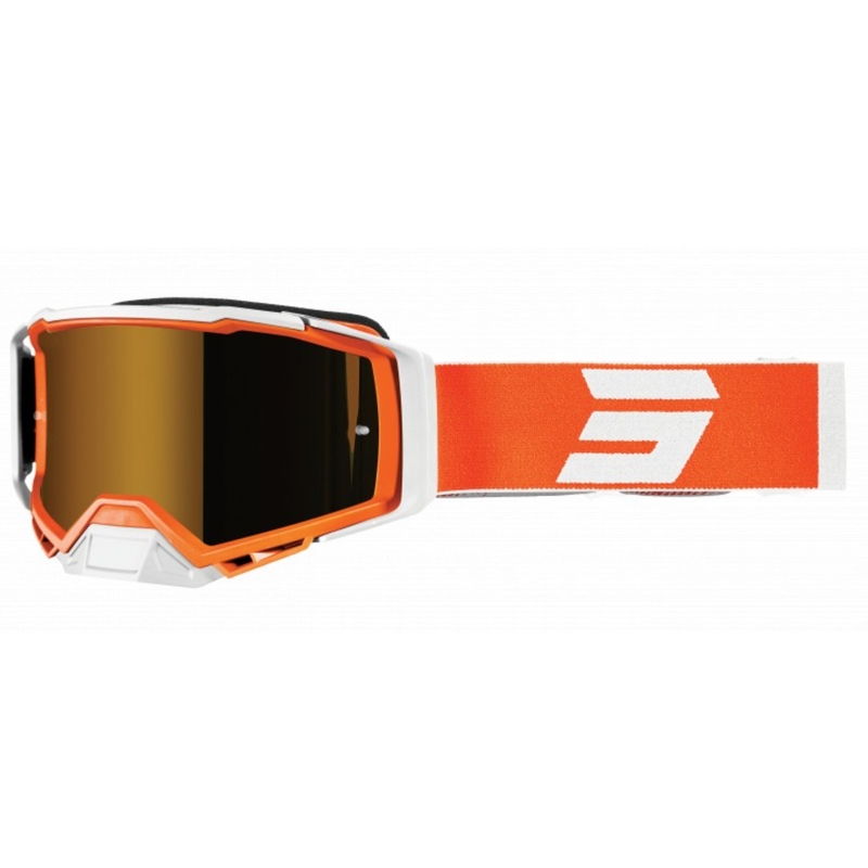 Motocross-Schutzbrille Shot Core weiß-orange