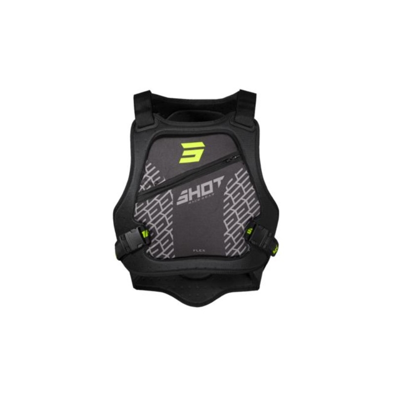 Kinderschutzweste Shot Armor schwarz-fluo gelb Ausverkauf