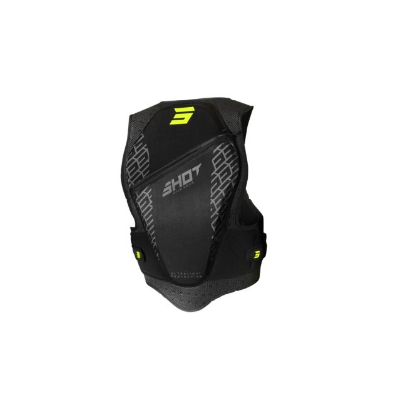 Kinderschutzweste Shot Armor schwarz-fluo gelb Ausverkauf