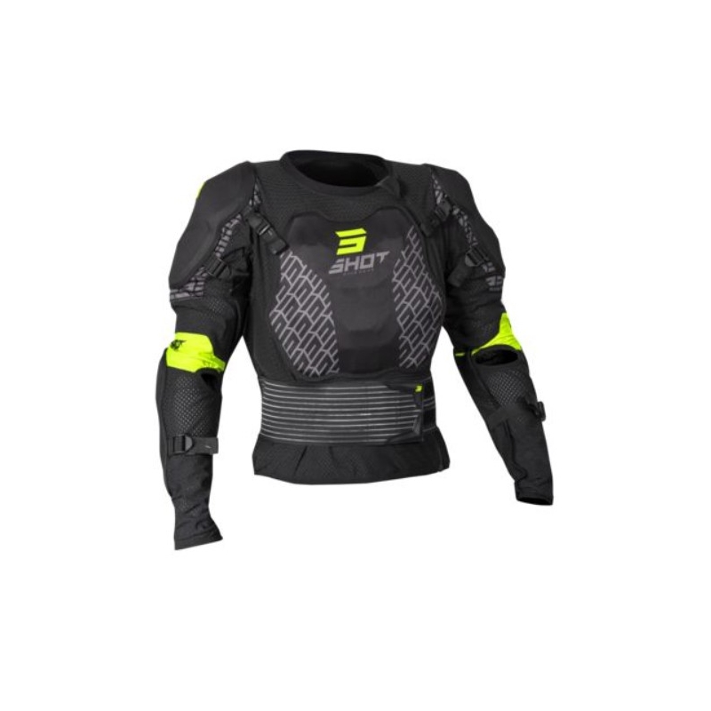 Kinderweste Shot Optimal schwarz-fluo gelb