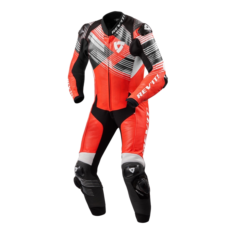 Revit Apex einteiliger Motorradanzug rot-schwarz-weiß Ausverkauf