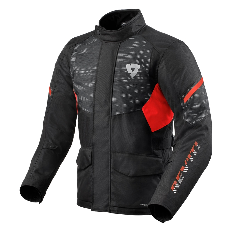 Revit Duke H2O Motorradjacke schwarz und rot Ausverkauf