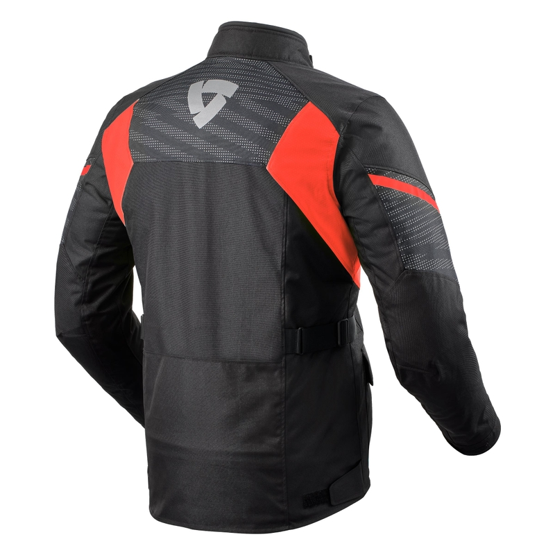 Revit Duke H2O Motorradjacke schwarz und rot Ausverkauf