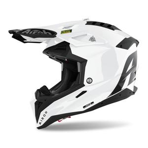 Motocross-Helm Airoh Aviator 3.0 Farbe 2024 weiß glänzend