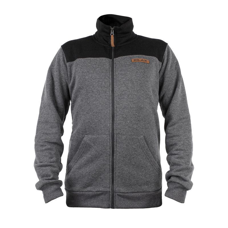 Herren Rilax Nerr Sweatshirt schwarz-grau Ausverkauf