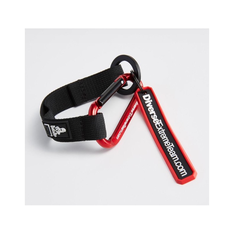 Schlüsselanhänger mit Karabiner DAKAR Carab 02 schwarz-rot
