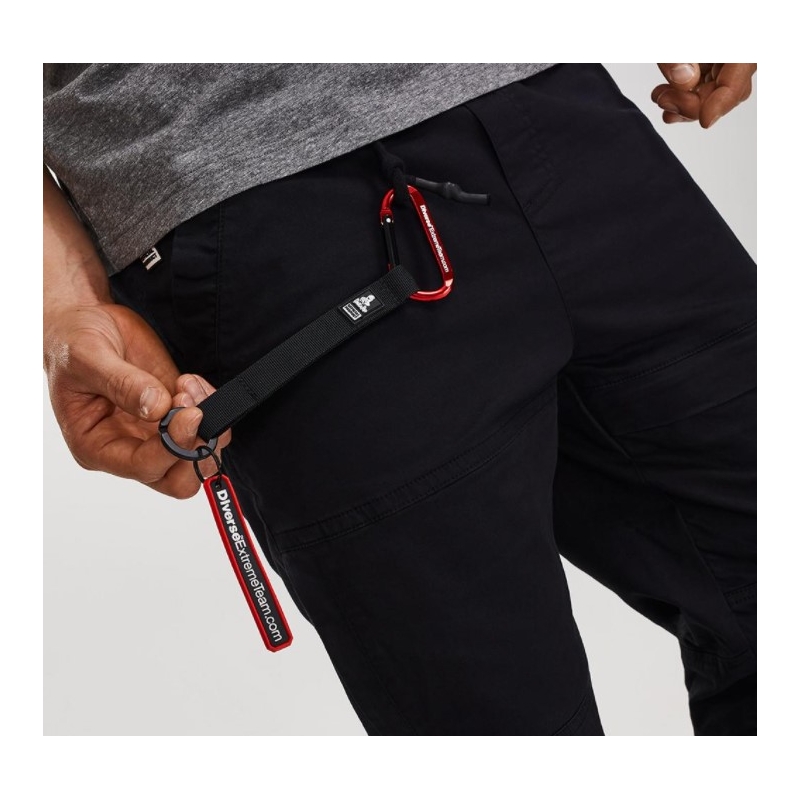 Schlüsselanhänger mit Karabiner DAKAR Carab 02 schwarz-rot