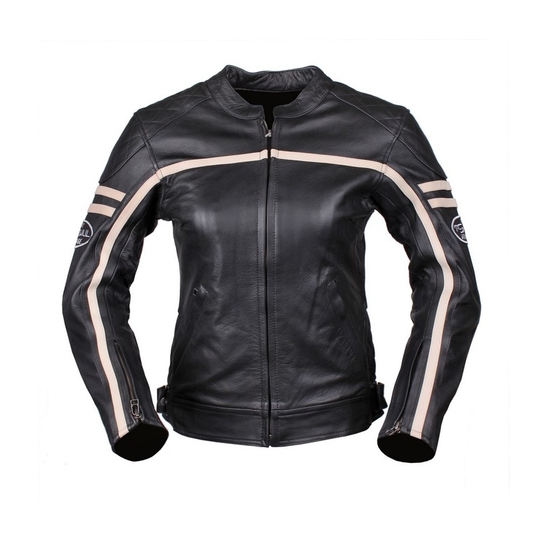 Damen Motorradjacke Tschul 635 schwarz und beige Ausverkauf