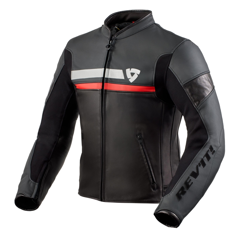 Revit Mile Motorradjacke schwarz und rot Ausverkauf