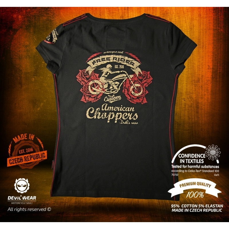 Dámské triko Devils Wear - Free Rider American Choppers