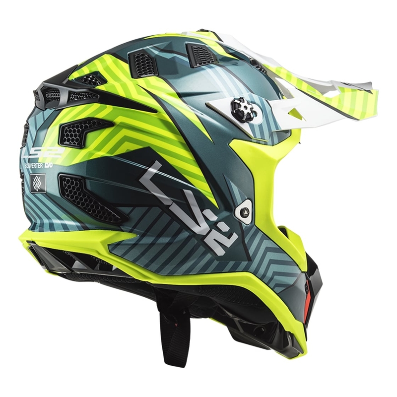 Motocross Helm LS2 MX700 Subverter EVO Astro grün-fluo gelb