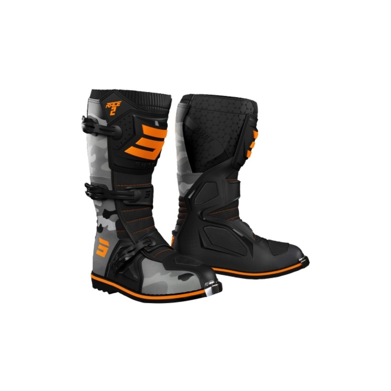 Shot Race 2 schwarz-zamo-fluo orange Motorradstiefel