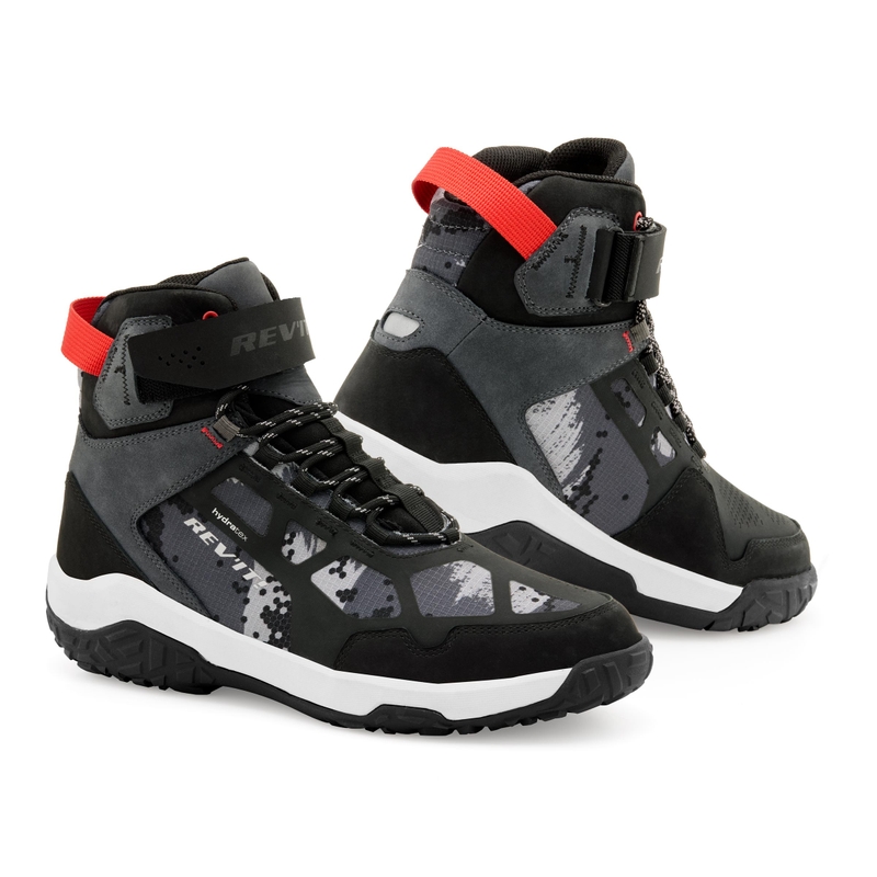 Revit Descent H2O Schwarz-Grau-Rot Motorradstiefel