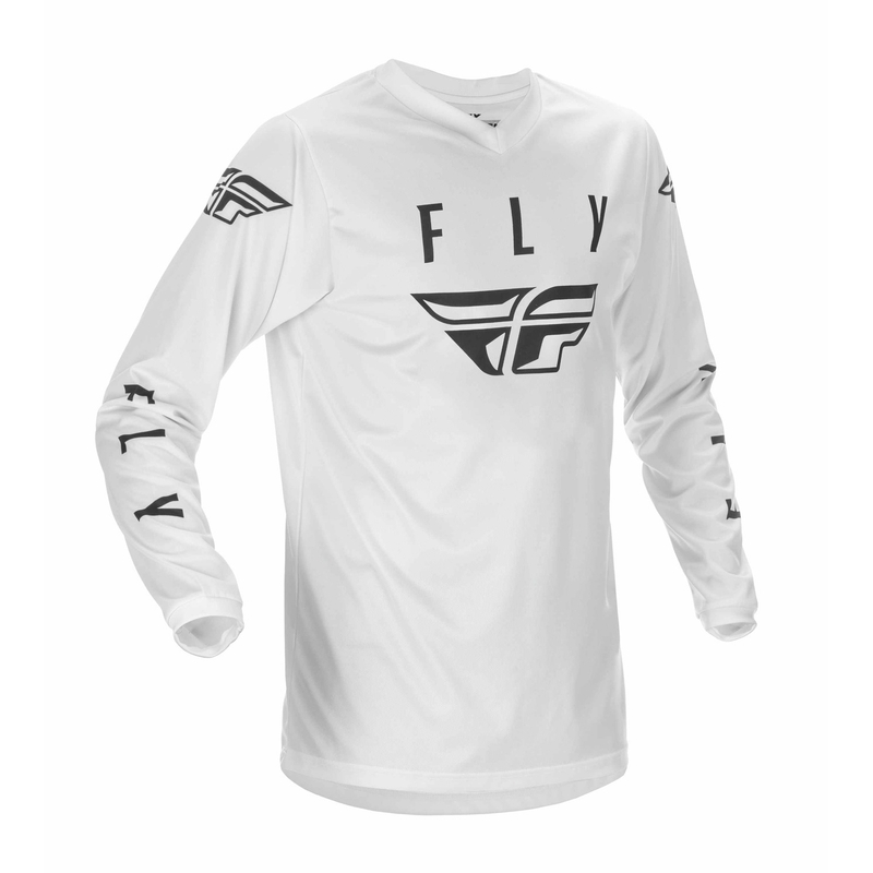 Motocross-Trikot FLY Racing Universal weiß-schwarz