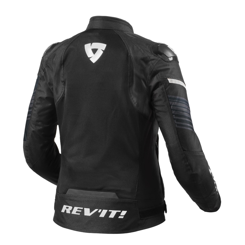 Damen Revit Apex Air H2O Schwarz-Weiß-Motorrad-Jacke Ausverkauf