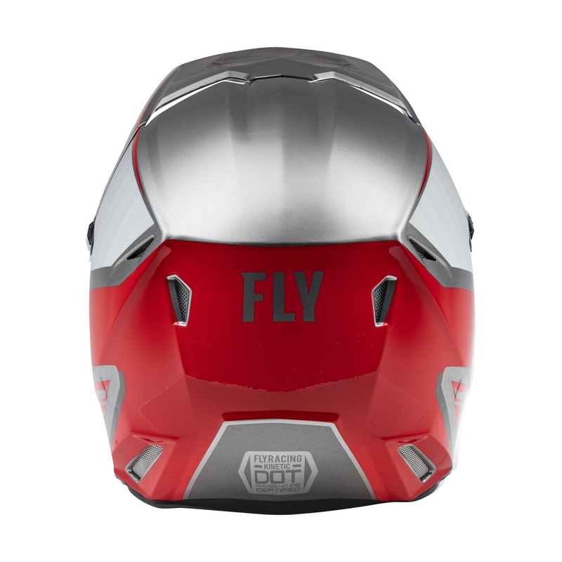Motocross-Helm FLY Racing Kinetic Drift grau-rot