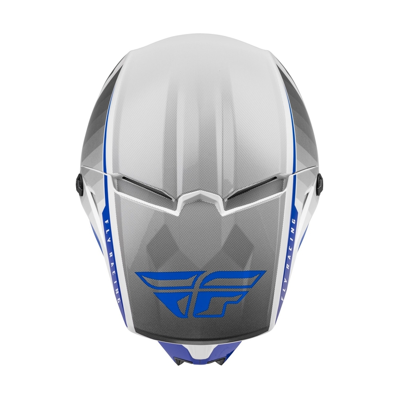 Motocross Helm FLY Racing Kinetic Drift blau-grau-weiß