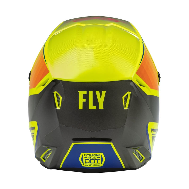 Motocross Helm FLY Racing Kinetic Drift blau-fluo gelb-grau