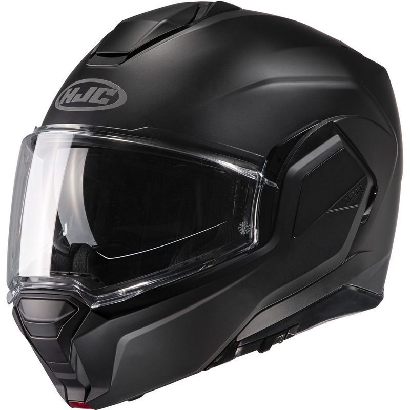 HJC I100 Solid halbflacher schwarzer Flip-up Motorradhelm
