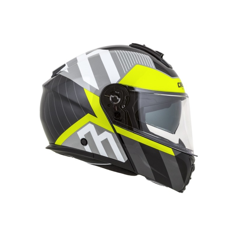 Cassida Modulo 2.0 Profil Motorradhelm weiß-grau-schwarz-fluo gelb