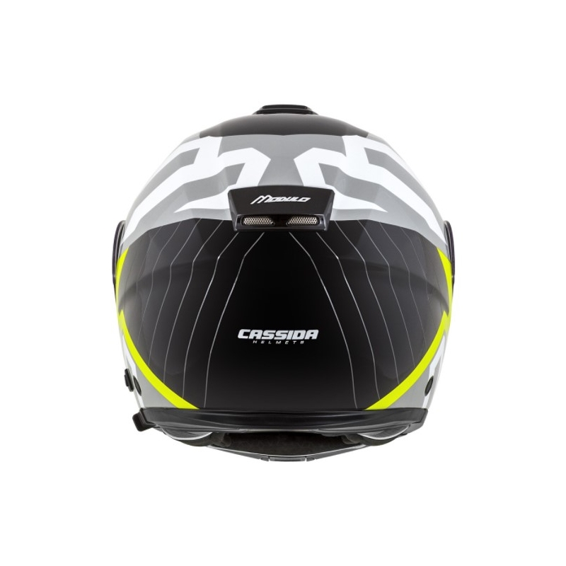 Cassida Modulo 2.0 Profil Motorradhelm weiß-grau-schwarz-fluo gelb