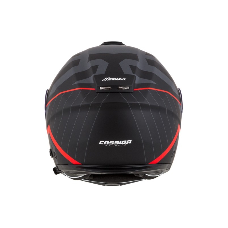 Cassida Modulo 2.0 Profil rot-grau-schwarzer Motorradhelm zum Aufklappen