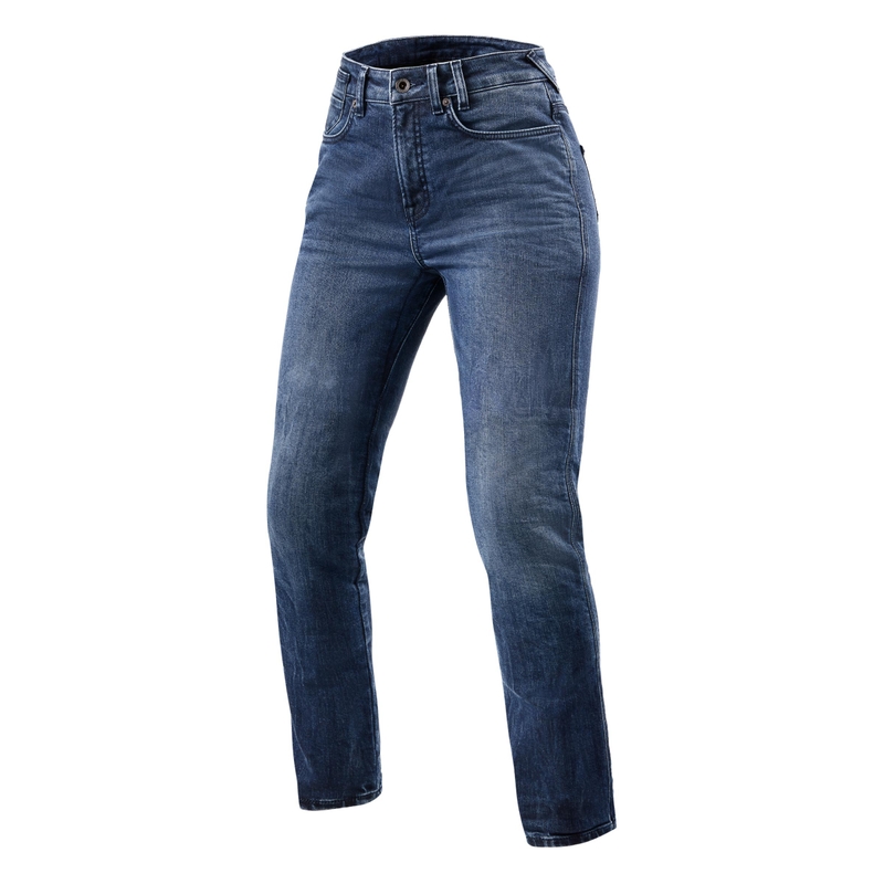 Damen Revit Victoria 2 SF Blau Cropped Motorrad Jeans Ausverkauf