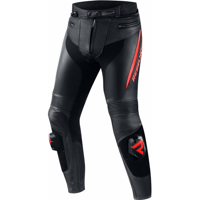 Rebelhorn Fighter Schwarz-Fluo Rote Motorradhosen Ausverkauf