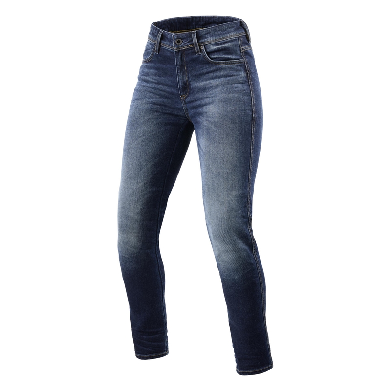 Damen Motorrad-Jeans Revit Marley SK Blau Cropped
