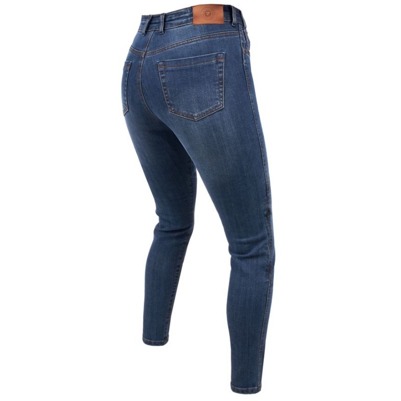 Rebelhorn Classic III SK gewaschene blaue Motorradjeans für Damen Ausverkauf