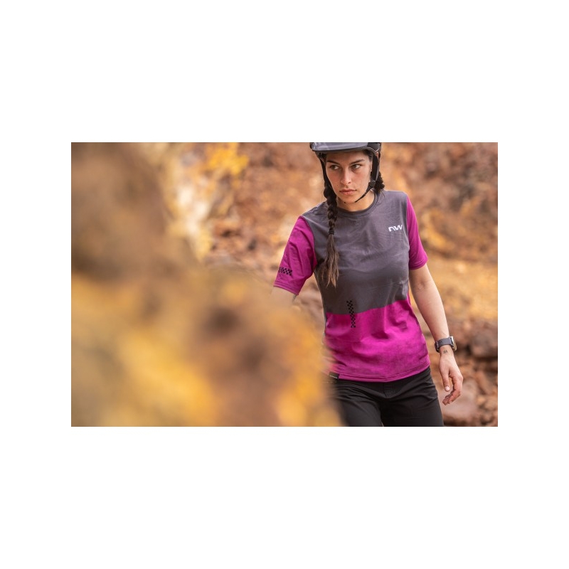 Northwave Xtrail 2 Damen Kurzarmtrikot in Grau und Rosa Ausverkauf