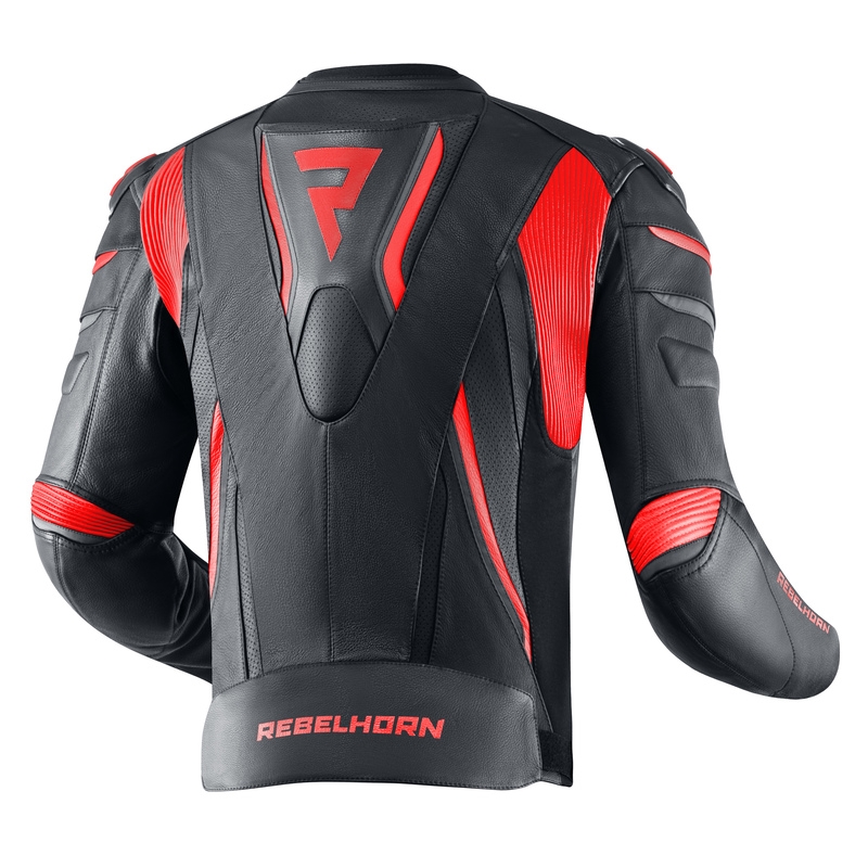 Rebelhorn Fighter Schwarz und Rot Motorradjacke Ausverkauf